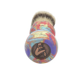 24mm Semogue Striped Boar Premium x AP Shave Co. Pastel Tie Dye Handcrafted Handle