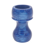 Deep Blue Snakeskin Handcrafted Shaving Brush Handle (fits 24mm, 26mm knots)