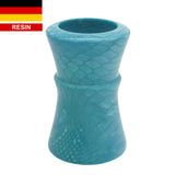 Blue Snakeskin Handcrafted Shaving Brush Handle (fits 24mm, 26mm knots)