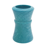Blue Snakeskin Handcrafted Shaving Brush Handle (fits 24mm, 26mm knots)