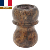 Elm Burl Stabilized Wood Handcrafted Shaving Brush Handle (fits 24mm, 26mm knots)