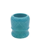 Blue Snakeskin Handcrafted Shaving Brush Handle (fits 24mm, 26mm knots)