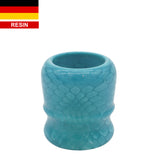 Blue Snakeskin Handcrafted Shaving Brush Handle (fits 24mm, 26mm knots)