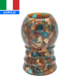 Diamonds in the Rough Handcrafted Shaving Brush Handle (fits 24mm, 26mm knots)