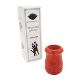 Red Snakeskin Handcrafted Shaving Brush Handle (fits 24mm, 26mm knots)