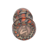 Orange Tigris Perla Handcrafted Shaving Brush Handle (fits 24mm, 26mm knots)
