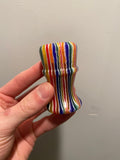 FACTORY SECOND Candy Stripe Handcrafted Shaving Brush Handle (fits 24mm, 26mm knots) | Handcrafted Brush Handle | AP Shave Co.