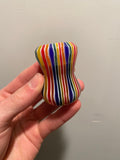 FACTORY SECOND Candy Stripe Handcrafted Shaving Brush Handle (fits 24mm, 26mm knots) | Handcrafted Brush Handle | AP Shave Co.