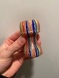 FACTORY SECOND Candy Stripe Handcrafted Shaving Brush Handle (fits 24mm, 26mm knots) | Handcrafted Brush Handle | AP Shave Co.