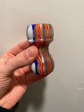 FACTORY SECOND Candy Stripe Handcrafted Shaving Brush Handle (fits 24mm, 26mm knots) | Handcrafted Brush Handle | AP Shave Co.