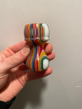 FACTORY SECOND Candy Stripe Handcrafted Shaving Brush Handle (fits 24mm, 26mm knots) | Handcrafted Brush Handle | AP Shave Co.