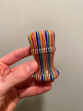 FACTORY SECOND Candy Stripe Handcrafted Shaving Brush Handle (fits 24mm, 26mm knots) | Handcrafted Brush Handle | AP Shave Co.