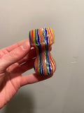 FACTORY SECOND Candy Stripe Handcrafted Shaving Brush Handle (fits 24mm, 26mm knots) | Handcrafted Brush Handle | AP Shave Co.