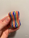 FACTORY SECOND Candy Stripe Handcrafted Shaving Brush Handle (fits 24mm, 26mm knots) | Handcrafted Brush Handle | AP Shave Co.