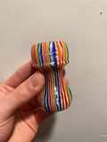 FACTORY SECOND Candy Stripe Handcrafted Shaving Brush Handle (fits 24mm, 26mm knots) | Handcrafted Brush Handle | AP Shave Co.