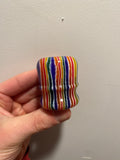 FACTORY SECOND Candy Stripe Handcrafted Shaving Brush Handle (fits 24mm, 26mm knots) | Handcrafted Brush Handle | AP Shave Co.