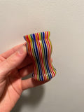 FACTORY SECOND Candy Stripe Handcrafted Shaving Brush Handle (fits 24mm, 26mm knots) | Handcrafted Brush Handle | AP Shave Co.