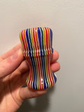 FACTORY SECOND Candy Stripe Handcrafted Shaving Brush Handle (fits 24mm, 26mm knots) | Handcrafted Brush Handle | AP Shave Co.