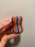 FACTORY SECOND Candy Stripe Handcrafted Shaving Brush Handle (fits 24mm, 26mm knots) | Handcrafted Brush Handle | AP Shave Co.