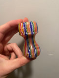 FACTORY SECOND Candy Stripe Handcrafted Shaving Brush Handle (fits 24mm, 26mm knots) | Handcrafted Brush Handle | AP Shave Co.