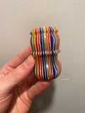 FACTORY SECOND Candy Stripe Handcrafted Shaving Brush Handle (fits 24mm, 26mm knots) | Handcrafted Brush Handle | AP Shave Co.