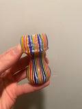 FACTORY SECOND Candy Stripe Handcrafted Shaving Brush Handle (fits 24mm, 26mm knots) | Handcrafted Brush Handle | AP Shave Co.