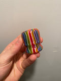 FACTORY SECOND Candy Stripe Handcrafted Shaving Brush Handle (fits 24mm, 26mm knots) | Handcrafted Brush Handle | AP Shave Co.
