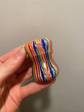 FACTORY SECOND Candy Stripe Handcrafted Shaving Brush Handle (fits 24mm, 26mm knots) | Handcrafted Brush Handle | AP Shave Co.