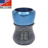 Blue Bronze & Aluminum Handcrafted Shaving Brush Handle (fits 28mm, 30mm knots) | Handcrafted Brush Handle | AP Shave Co.