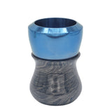 Blue Bronze & Aluminum Handcrafted Shaving Brush Handle (fits 28mm, 30mm knots) | Handcrafted Brush Handle | AP Shave Co.