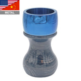 Blue Bronze & Aluminum Handcrafted Shaving Brush Handle (fits 28mm, 30mm knots) | Handcrafted Brush Handle | AP Shave Co.