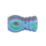 Blue Hue Stripe Handcrafted Shaving Brush Handle (fits 20mm, 22mm knots) | Handcrafted Brush Handle | AP Shave Co.