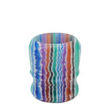 Blue Hue Stripe Handcrafted Shaving Brush Handle (fits 24mm, 26mm knots) | Handcrafted Brush Handle | AP Shave Co.