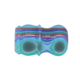 Blue Hue Stripe Handcrafted Shaving Brush Handle (fits 24mm, 26mm knots) | Handcrafted Brush Handle | AP Shave Co.