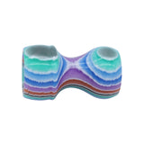 Blue Hue Striped Handcrafted Shaving Brush Handle (fits 24mm, 26mm knots) | Handcrafted Brush Handle | AP Shave Co.