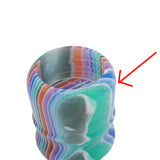 Blue Hue Stripe Handcrafted Shaving Brush Handle (fits 24mm, 26mm knots) | Handcrafted Brush Handle | AP Shave Co.