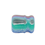 Blue Hue Stripe Handcrafted Shaving Brush Handle (fits 24mm, 22mm knots) | Handcrafted Brush Handle | AP Shave Co.