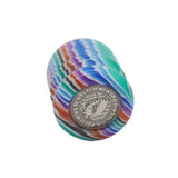 Blue Hue Stripe Handcrafted Shaving Brush Handle (fits 24mm, 22mm knots) | Handcrafted Brush Handle | AP Shave Co.