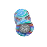 Blue Hue Stripe Handcrafted Shaving Brush Handle (fits 24mm, 26mm knots) | Handcrafted Brush Handle | AP Shave Co.