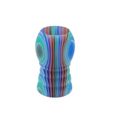 Blue Hue Stripe Handcrafted Shaving Brush Handle (fits 20mm, 22mm knots) | Handcrafted Brush Handle | AP Shave Co.