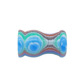 Blue Hue Stripe Handcrafted Shaving Brush Handle (fits 24mm, 26mm knots) | Handcrafted Brush Handle | AP Shave Co.