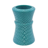 Blue Snakeskin Handcrafted Shaving Brush Handle (fits 24mm, 26mm knots) | Handcrafted Brush Handle | AP Shave Co.