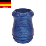 Deep Blue Snakeskin Handcrafted Shaving Brush Handle (fits 24mm, 26mm knots) | Handcrafted Brush Handle | AP Shave Co.