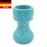 Blue Snakeskin Handcrafted Shaving Brush Handle (fits 24mm, 26mm knots) | Handcrafted Brush Handle | AP Shave Co.