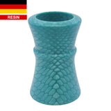 Blue Snakeskin Handcrafted Shaving Brush Handle (fits 24mm, 26mm knots) | Handcrafted Brush Handle | AP Shave Co.