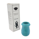 Blue Snakeskin Handcrafted Shaving Brush Handle (fits 24mm, 26mm knots) | Handcrafted Brush Handle | AP Shave Co.