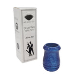 Deep Blue Snakeskin Handcrafted Shaving Brush Handle (fits 24mm, 26mm knots) | Handcrafted Brush Handle | AP Shave Co.