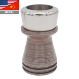 Super Copper & White Aluminum Handcrafted Shaving Brush Handle (fits 26mm, 28mm knots) | Handcrafted Brush Handle | AP Shave Co.