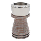 Super Copper & White Aluminum Handcrafted Shaving Brush Handle (fits 26mm, 28mm knots) | Handcrafted Brush Handle | AP Shave Co.