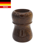 Burnt Gold Snakeskin Handcrafted Shaving Brush Handle (fits 24mm, 26mm knots) | Handcrafted Brush Handle | AP Shave Co.